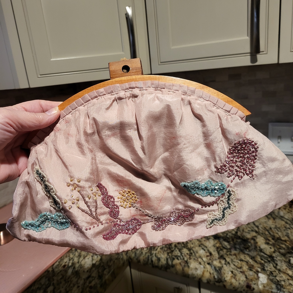 Vintage Viviana Uchitel Hand-Beaded Silk Handbag | Made in Argentina
